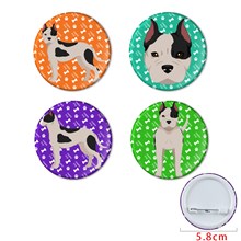 American Pit Bull Terrier Buttons Pins Badges Set