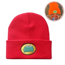 Cute Cartoon Frog Red Knitted Beanie Hat Knit Hat Cap