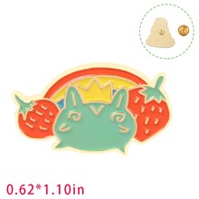 Frog Cute Fruit Strawberry Enamel Brooch Pin for Jackets Backpacks Cloths Funny Animals Badge Pin for Women/Men