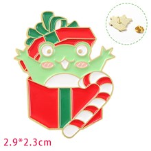 Frog Cute Christmas Enamel Brooch Pin for Jackets Backpacks Cloths Funny Animals Badge Pin for Women/Men