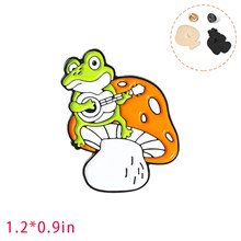 Cute Cartoon Animal Mushroom Frog Enamel Pin Brooch