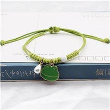 Cute Funny Frog Bracelets Colorful Beaded Luck String Rope Chain Braided Bracelet 