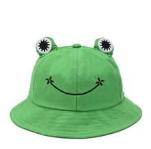 Cute Frog Bucket Hat, Cotton Bucket Hat Funny Hat Fisherman Hat for Men Women