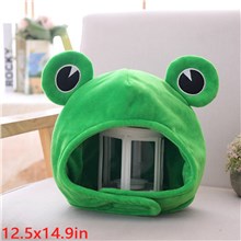 Funny Novelty Cute Frog Plush Hat Photo Props Dress Up Hat Cosplay Halloween Party Costume Headgear