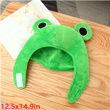 Funny Novelty Cute Frog Plush Hat Photo Props Dress Up Hat Cosplay Halloween Party Costume Headgear