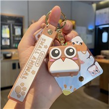 Anime Cute Cartoon Owl PVC Alloy Keychain Keyring