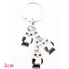 Cute Owl Alloy Keychain Charm Pendants Keyring