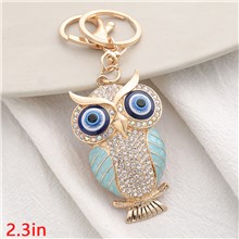 Cute Owl Alloy Keychain Key Ring Jewelry