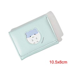 Cute Hamster Pattern Green PU Wallet