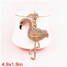 Flamingo Alloy Keychain Bird Key Ring Jewelry