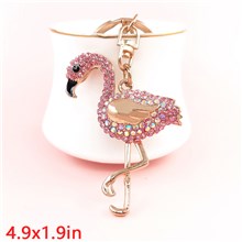 Flamingo Alloy Keychain Bird Key Ring Jewelry