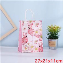 Cartoon Flamingo Paper Bag Gift Bag Treat Bag Goodie Bag