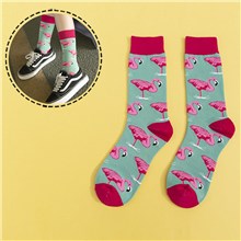 Novelty Flamingo Socks Funny Cute Pattern Print  Socks