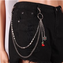 Christmas Alloy Chains for Pants, Belt Chains Hip Hop Trousers Jeans Chain