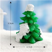 Cute Tree Resin Figurines Christmas Decorative Statue Garden Miniature Moss Landscape Cartoon Crafts