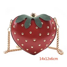 Cute Strawberry PU Shoulder Bag