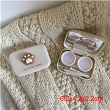 Cute Bear Contact Lens Case Kit with Mirror Durable, Compact, Portable Soak Storage Kit