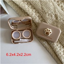 Cute Bear Contact Lens Case Kit with Mirror Durable, Compact, Portable Soak Storage Kit
