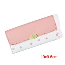 Fashion Pink Heart Pattern PU Wallet