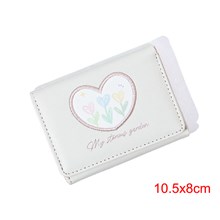 Fashion Flower Pattern White PU Wallet