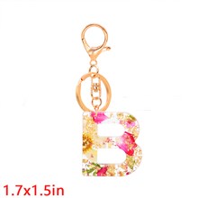 Fashion Resin Alphabet Initial Letter Keychain Key Ring, Handbag Charm Keychain