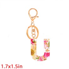 Fashion Resin Alphabet Initial Letter Keychain Key Ring, Handbag Charm Keychain