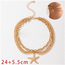 Fashion Starfish Alloy Anklet Jewelry Accessories