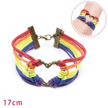 Rainbow Braided Leather Bracelets