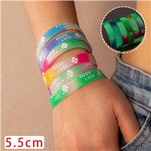 Clover Silicone Wristbands Rubber Bracelets Set