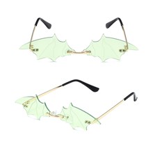 Rimless Cute Sunglasses Bat Glasses