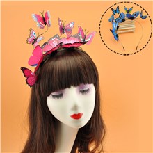 Butterfly Fascinator Headband for Women Festival Costume Wedding Tea Party Hair Accessory