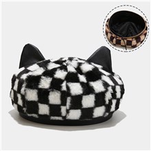 Women Winter Beret Cute Cat Ear Hat