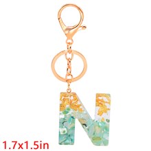 Fashion Resin Alphabet Initial Letter Keychain Key Ring, Bag Charm Keychain