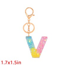 Fashion Resin Alphabet Initial Letter Keychain Key Ring, Bag Charm Keychain