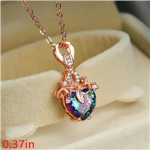 Fashion Colorful Heart Pendant Jewelry Gifts
