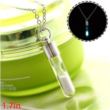 Time Hourglass Luminous Necklace Romantic Wishing Bottle Luminous Necklace