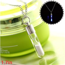 Time Hourglass Luminous Necklace Romantic Wishing Bottle Luminous Necklace
