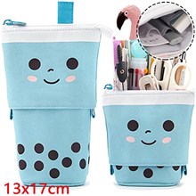 1PCS Cute Pencil Case Standing Telescopic Pencil Bag Makeup Bag