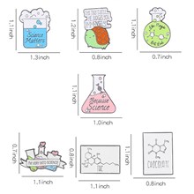 Cute Unique Chemistry Alloy Enamel Pins Brooch Badge Set