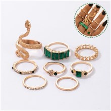Fashion Snake Alloy Rings Set Jewelry Accessories