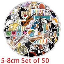 Orchestral Stickers,Music Instrument Aesthetic Stickers Funny Waterproof Vinyl Laptop Phone Water Bottle Stickers