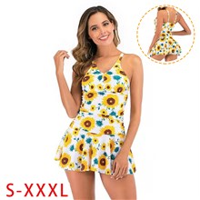 Fashion Sunflower Women's Sexy One Piece Bathing Suits Swimsuit
