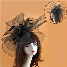 Fascinators Headband Tea Party Hats for Women Royal Wedding Hat Mesh Hair Clip