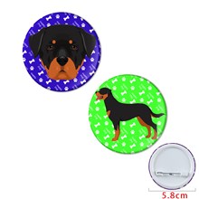 Rottweiler Buttons Pins Badges Set