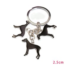 Great Dane Pet Dog ID Tag Keychain Cute Portable Metal Keying Key Decor Car Keyring 
