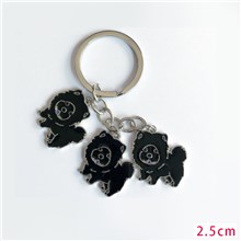 Black Chow Chow Pet Dog ID Tag Keychain Cute Portable Metal Keying Key Decor Car Keyring 