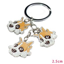 Boxer Pet Dog ID Tag Keychain Cute Portable Metal Keying Key Decor Car Keyring 