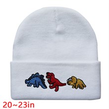 Dinosaur Cartoon Winter Warm Stretch Beanie Knit Hat