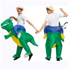 Green Dinosaur Adult Inflatable Costume T-Rex Fancy Dress Halloween Blow up Costumes