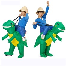 Green Dinosaur Child Inflatable Costume T-Rex Fancy Dress Halloween Blow up Costumes